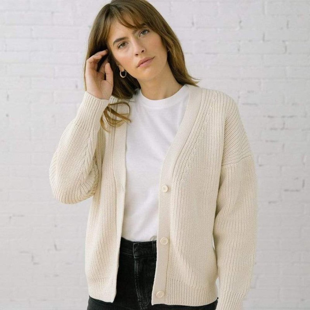 Tradlands Shelter Cardigan - XS Birch